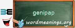 WordMeaning blackboard for genipap